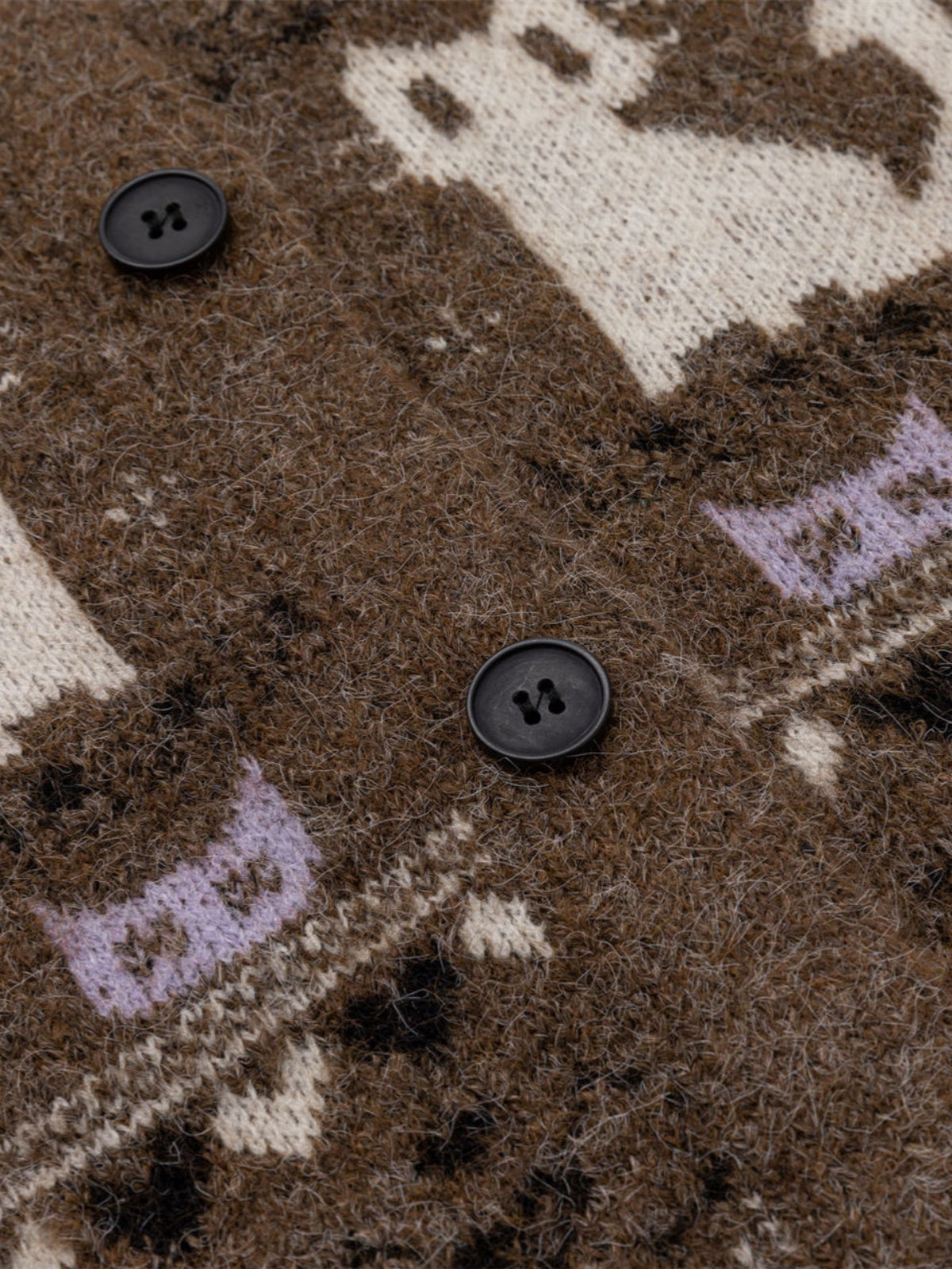 Haaura Cat Fair Isle Jacquard Cardigan
