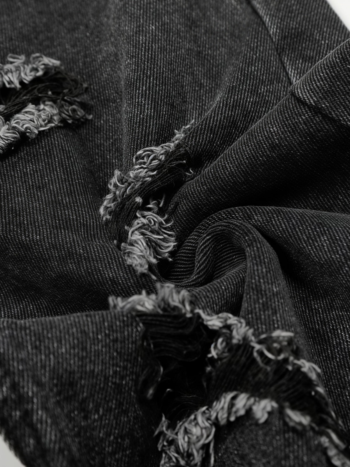 Haaura Wash Destructed Whiskering Baggy Jeans
