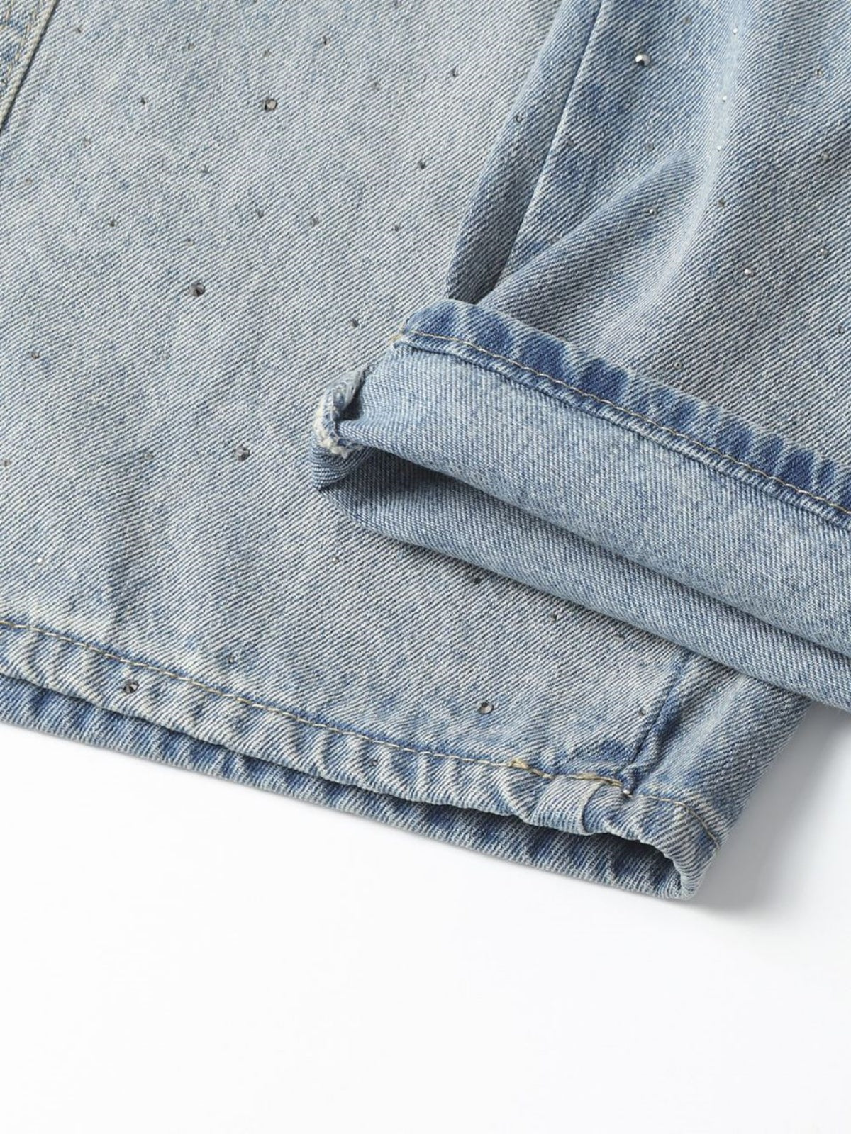 Haaura Baggy Rhinestone Jeans
