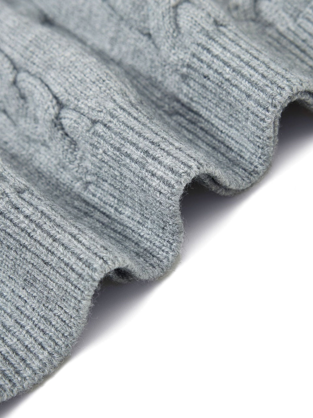 Haaura Button Placket Cable Knit Sweater