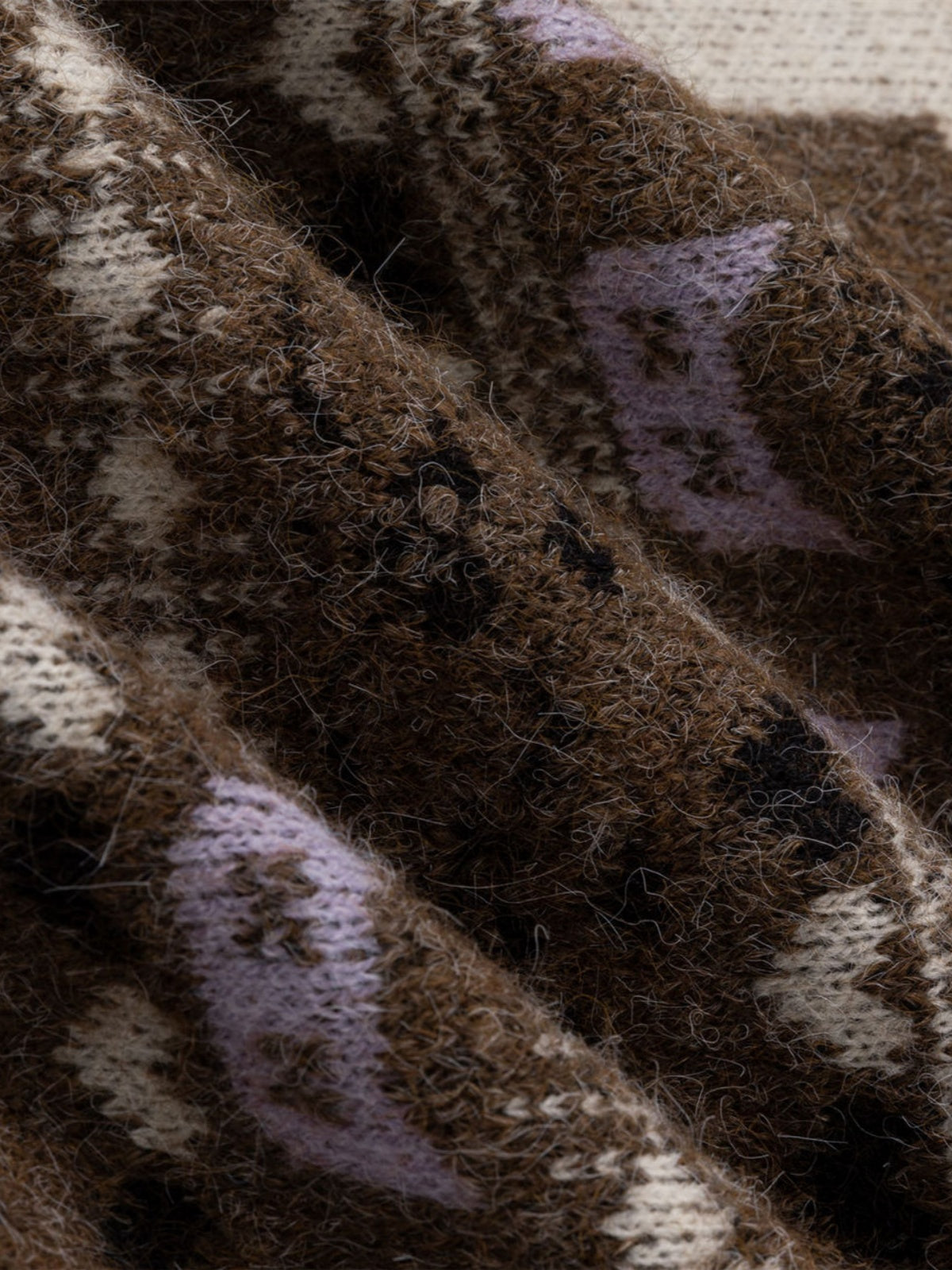 Haaura Cat Fair Isle Jacquard Cardigan