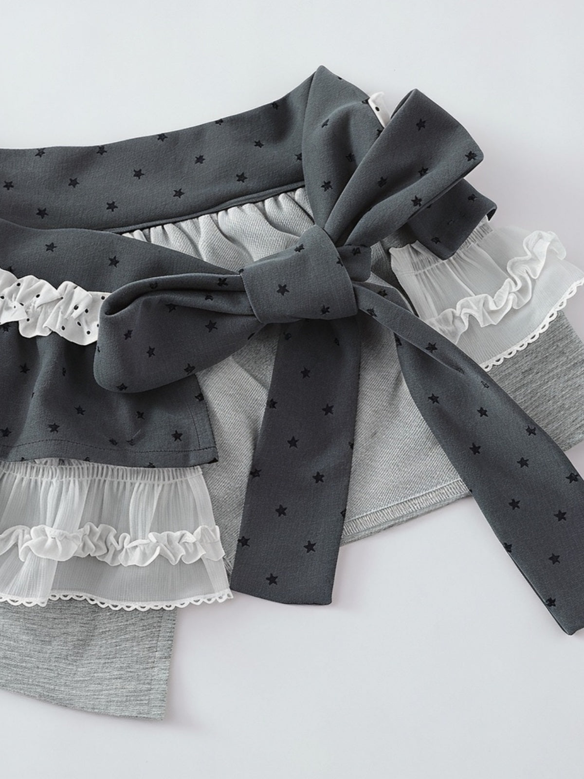 Haaura Lace Patchwork Bow Pants