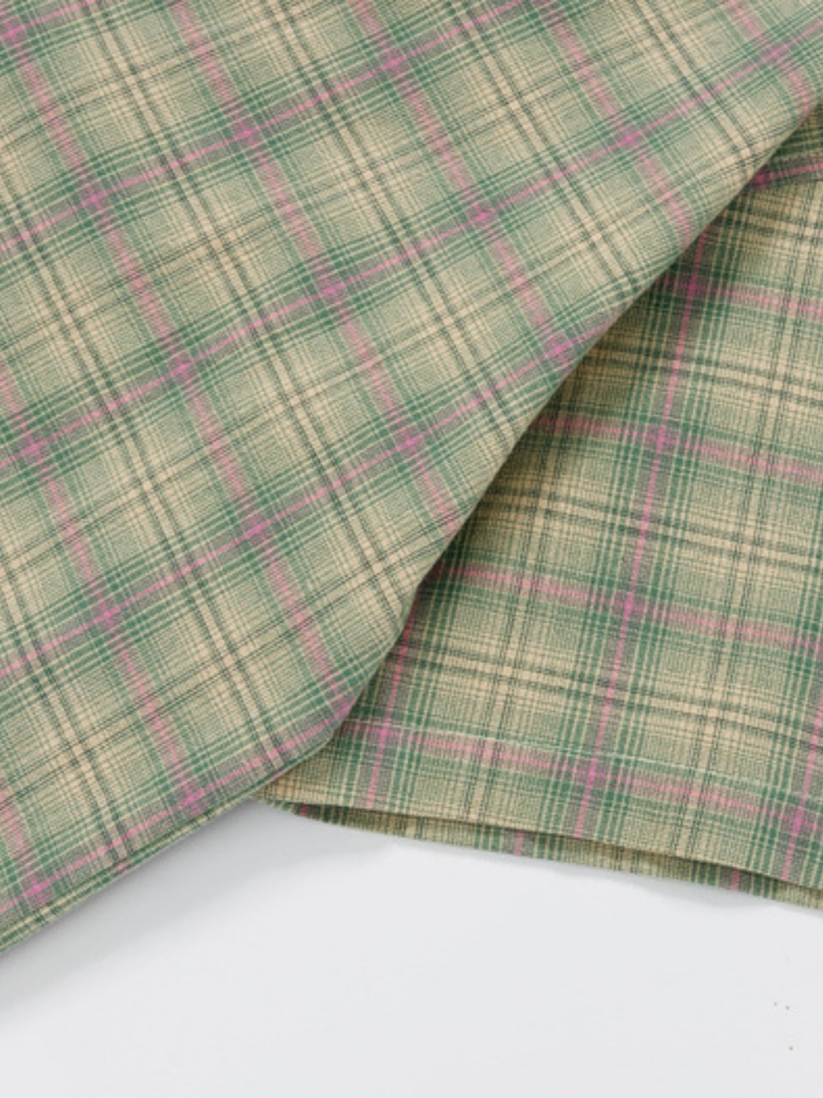 Haaura Lace Collar Plaid Shirt