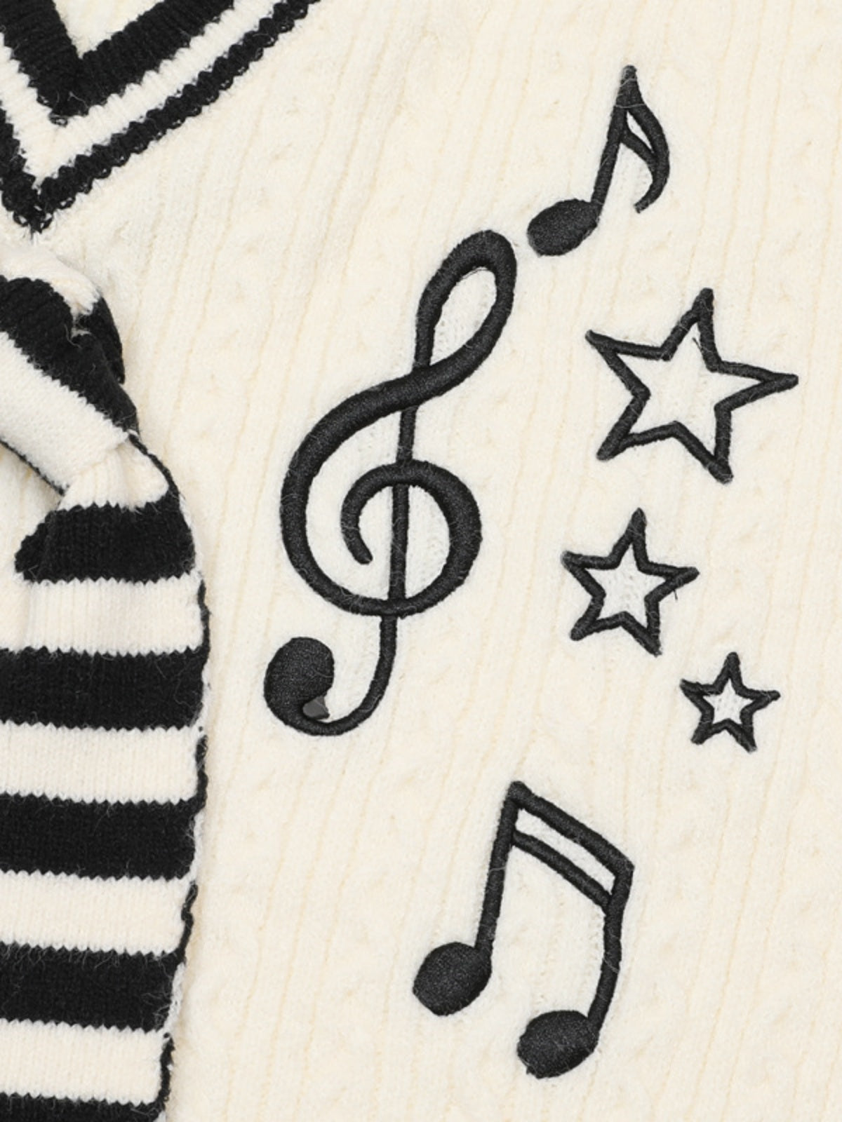 Haaura Music Note Tie Knit Vest