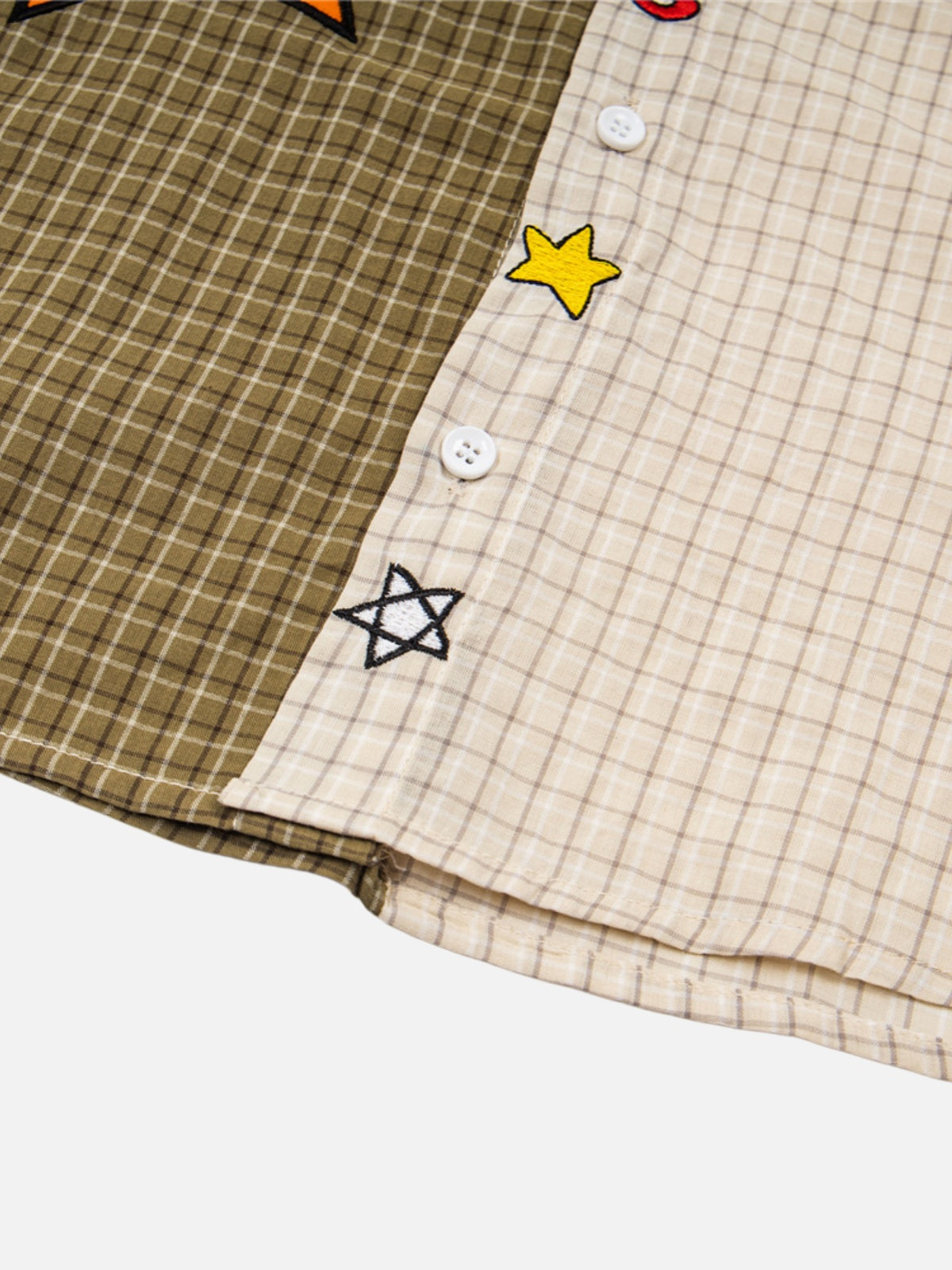 Haaura Cartoon Star Patchwork Shirt