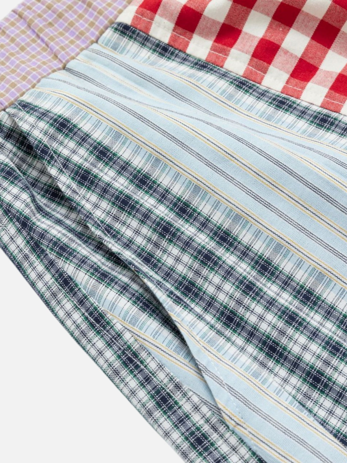 Haaura Patchwork Plaid Baggy Pants