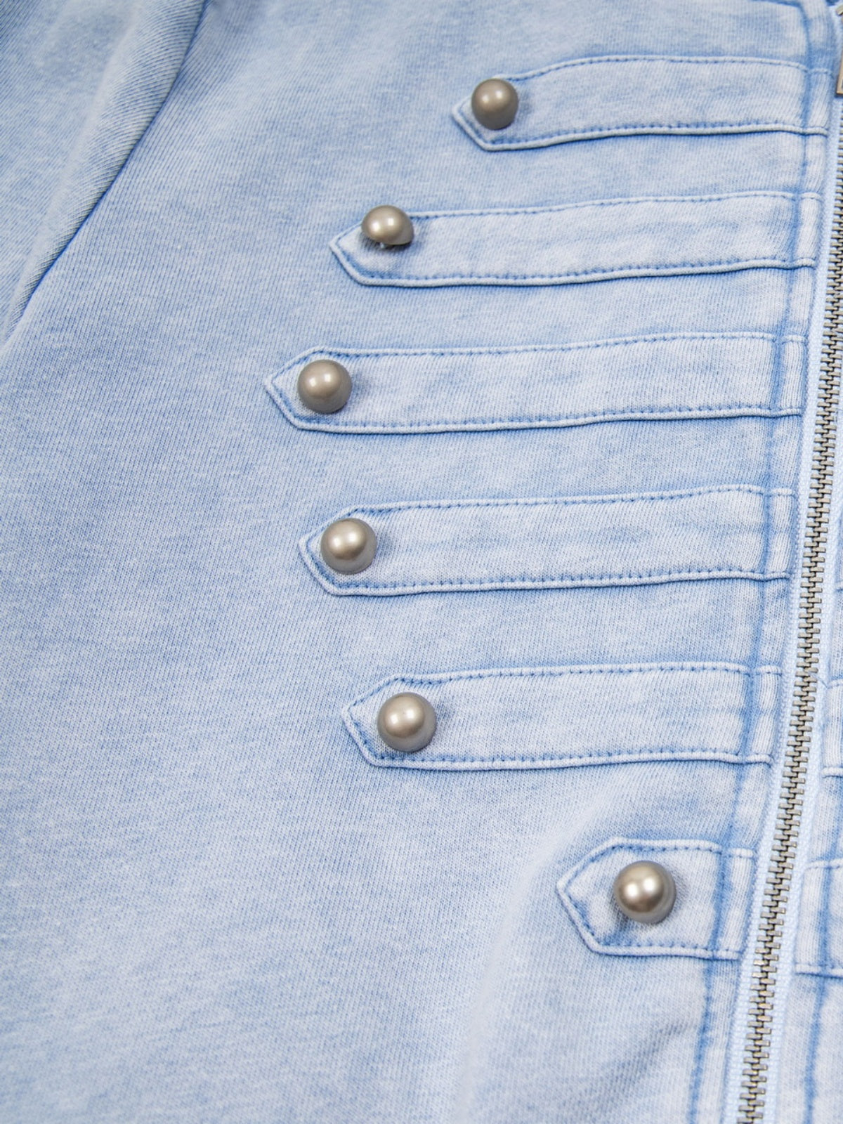 Haaura Washed Rivet Hooded Jacket