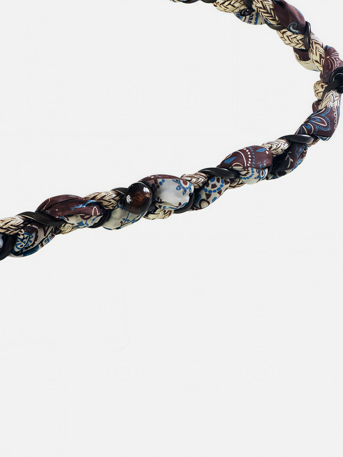 Braided Beaded Tassel Belt