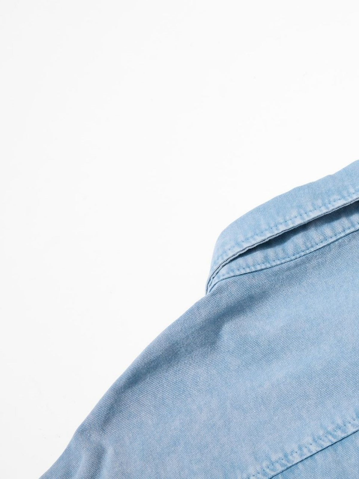Haaura Boxy Washed Embroidered Pocket Denim Shirt
