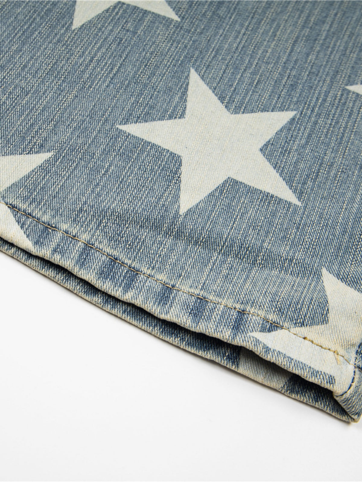 Haaura Baggy Wash Star Print Jeans