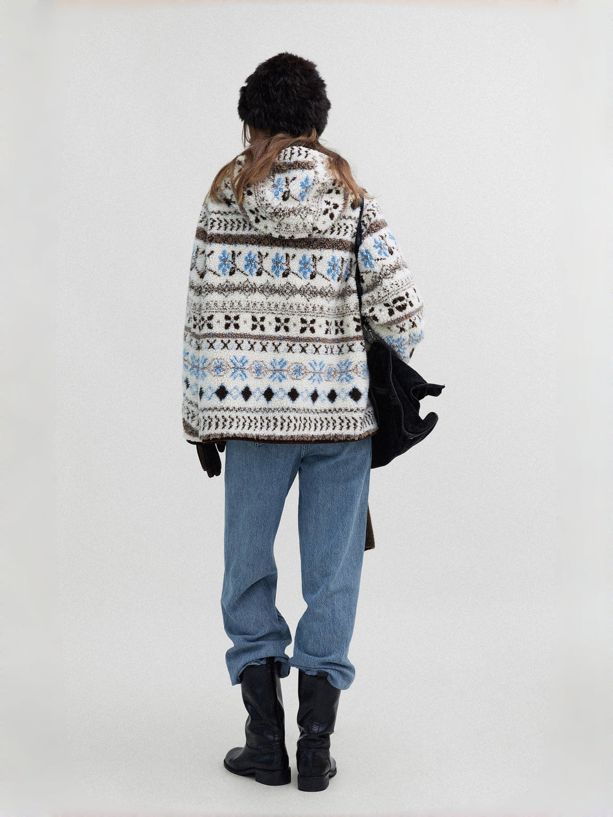 Haaura Snowflake Fleece Hooded Jacket